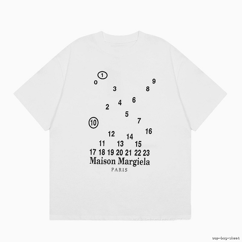 Maison Margiela Digital Print Trendy Cool Style White T-Shirt