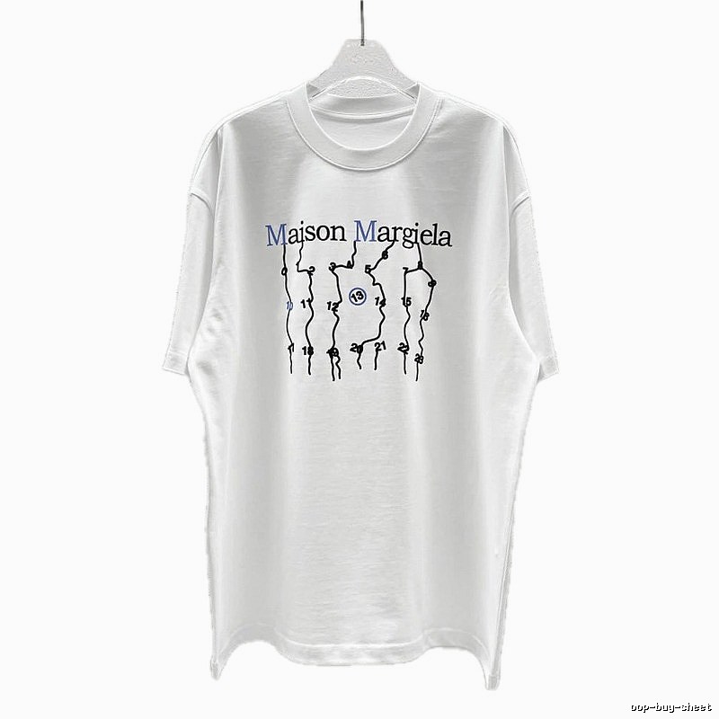 Maison Margiela Digital Trendy Cool Style White T-Shirt