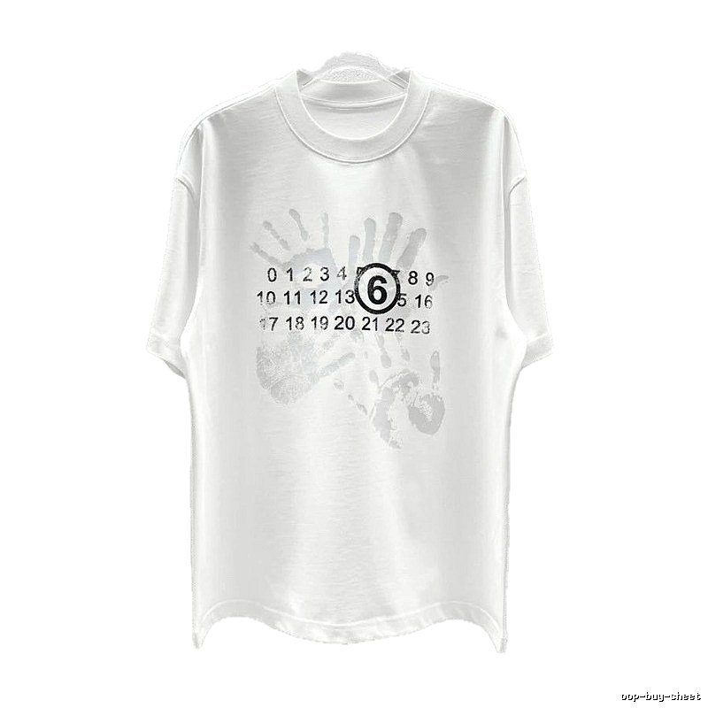 Maison Margiela MM6 Street Style White T-Shirt