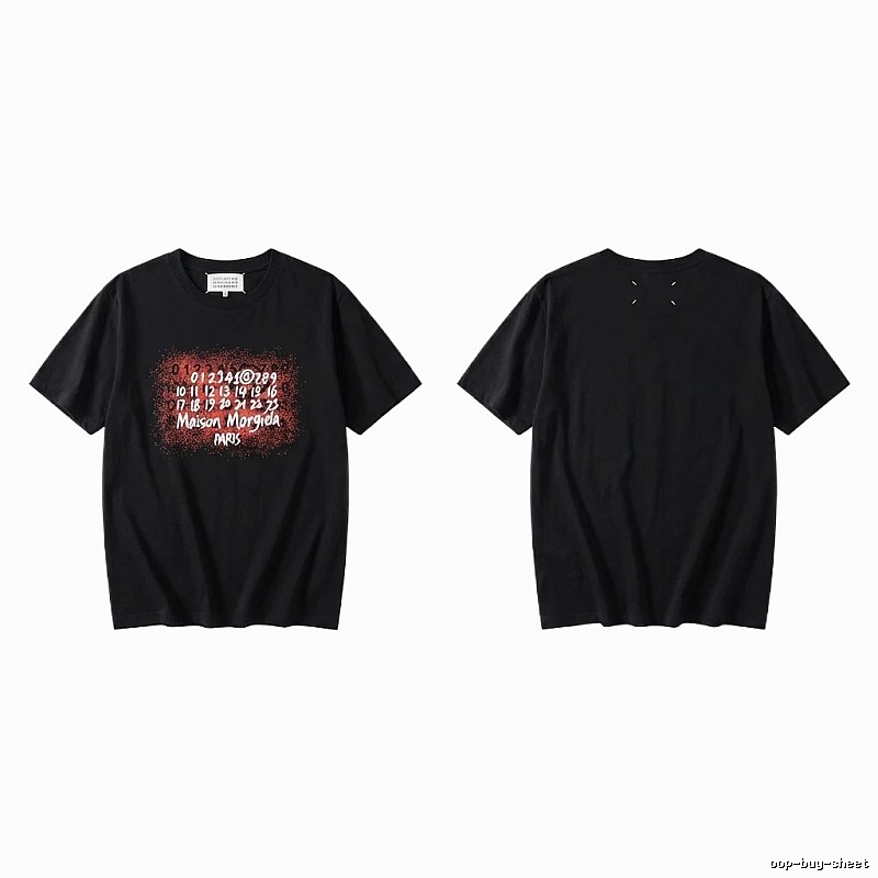 Maison Margiela Printed Style Black T-shirt