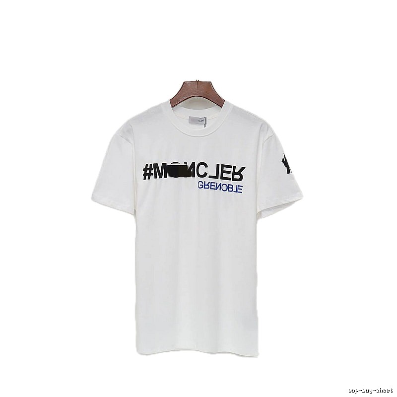 Moncler Grenoble Trendy Printed White T-Shirt