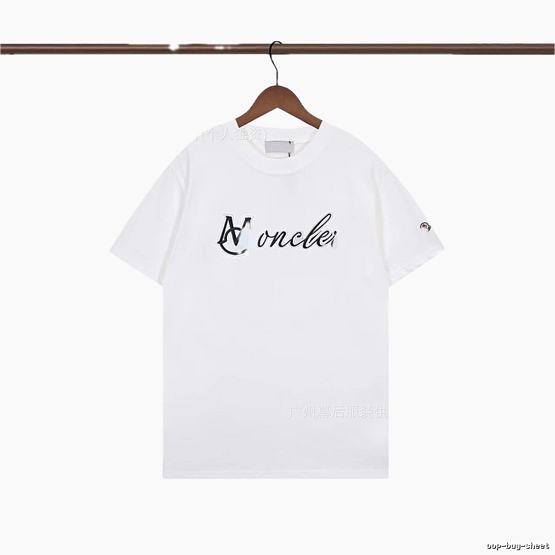 Moncler Letter Print Casual White T-Shirt