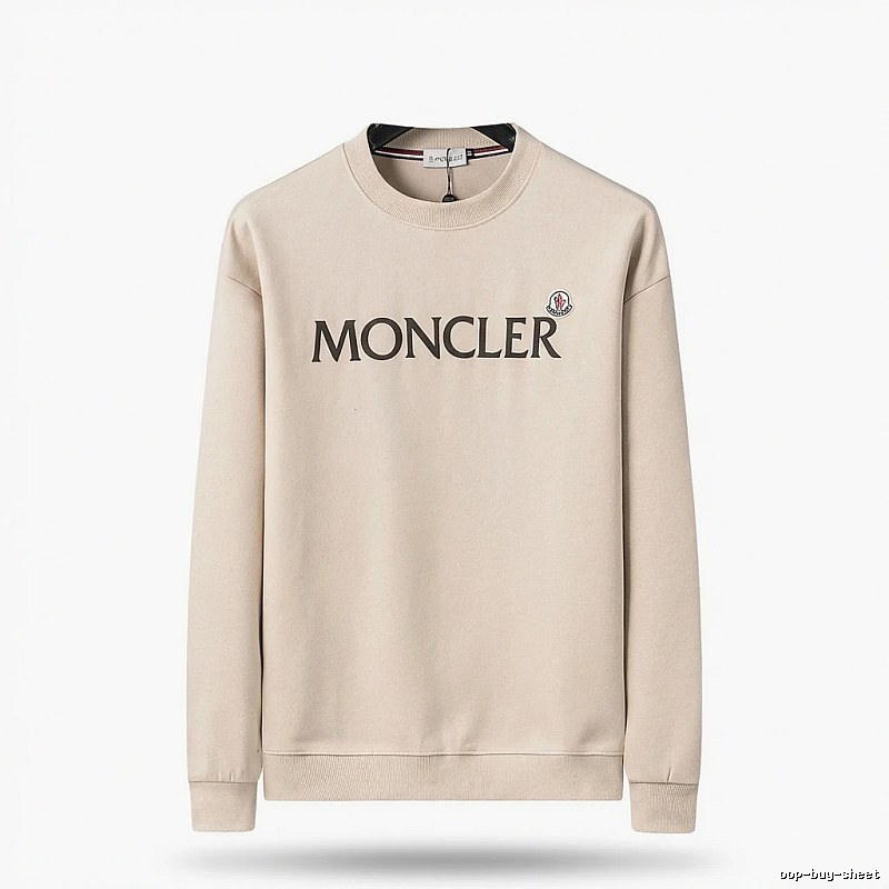 Moncler minimalist beige sweatshirt