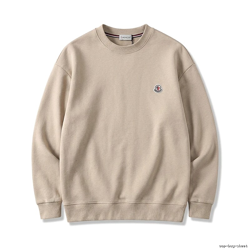 Moncler minimalist style beige sweatshirt