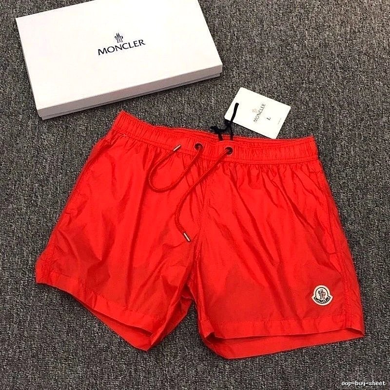 Moncler Patterned Nylon shorts Black Drawstring Moncler with Polished Detail