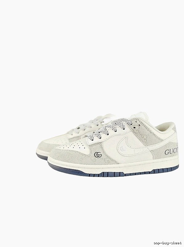 Nike Dunk Co-branded White and Grey Sports Shoes