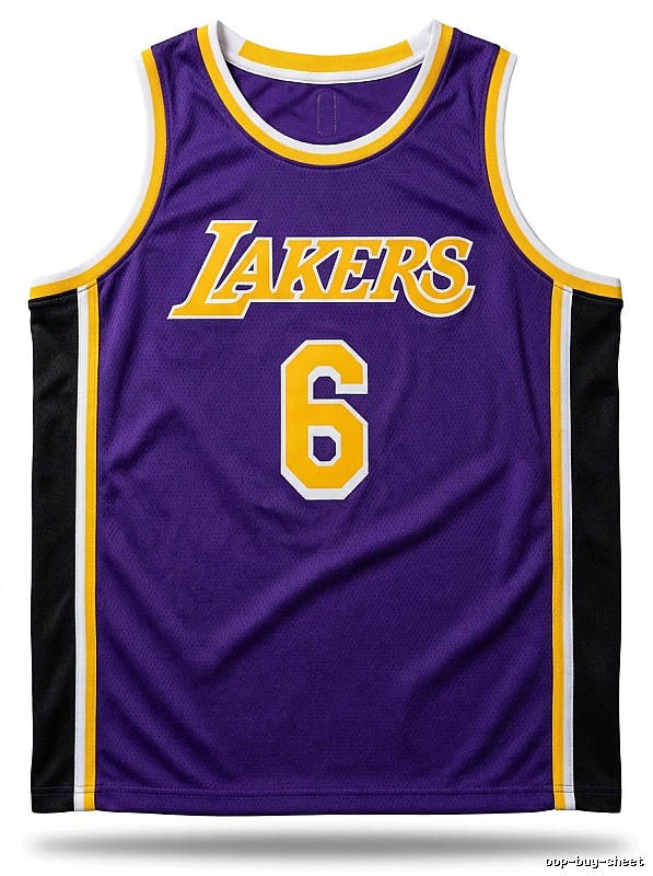 Nike LeBron James purple and gold Lakers jersey