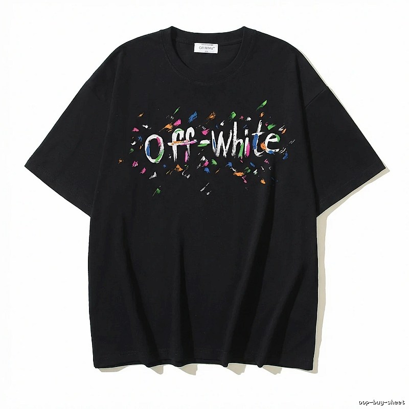 Off-White Graffiti Style Black T-shirt