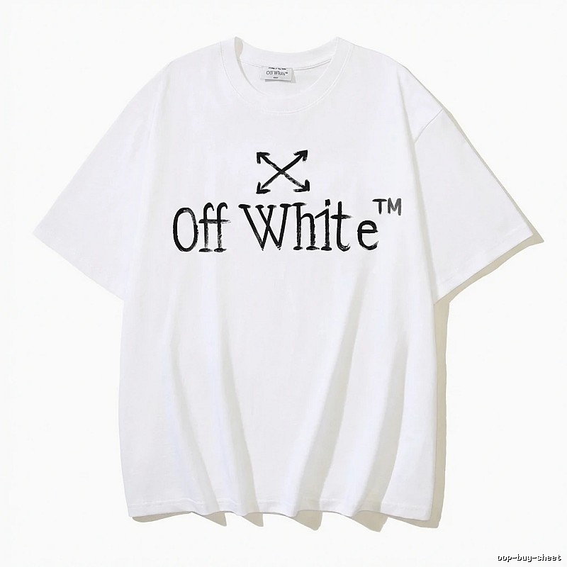 Off-White simple style white T-shirt