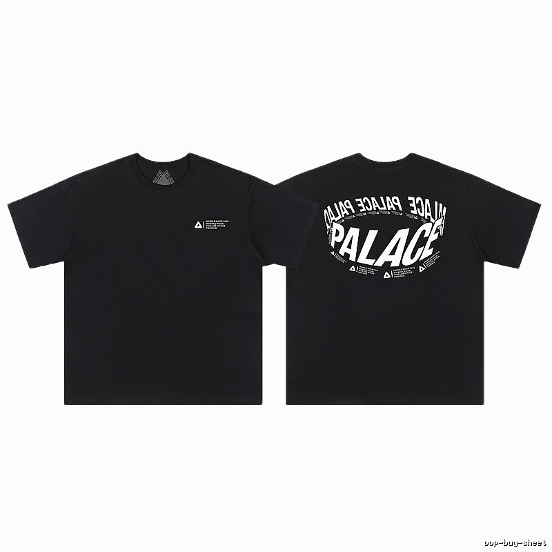Palace Letter Print Street Style Black T-Shirt