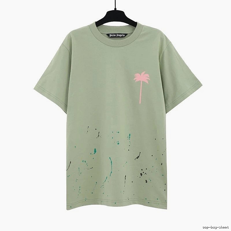 Palm Angels Urban Logo T-shirt White Palm Tree with Statement Pattern