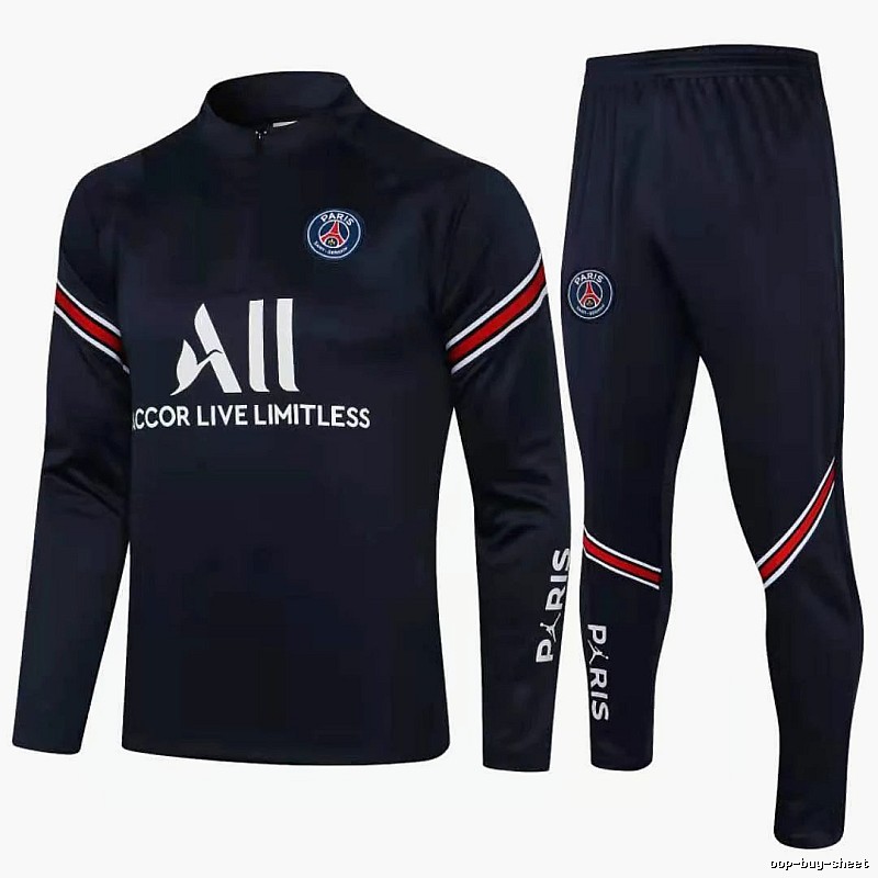 Paris Saint-Germain 2021-22 Royal Blue Training Tracksuit Set Match Day