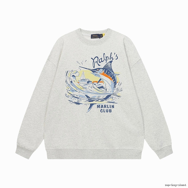 Ralph Lauren Marin Club Light Grey Sweatshirt