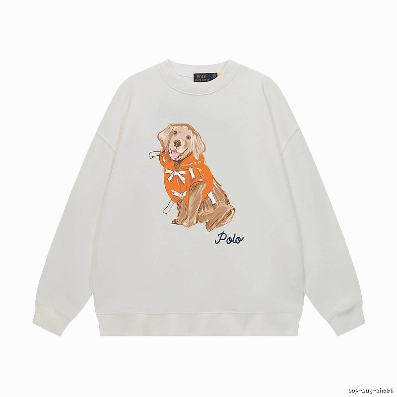 Ralph Lauren Polo Cute Pet Style White Sweatshirt