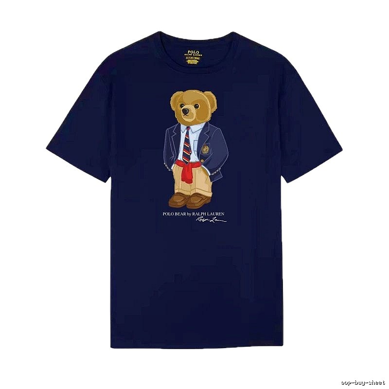 Ralph Lauren Teddy Bear Preppy Style Royal Blue T-shirt