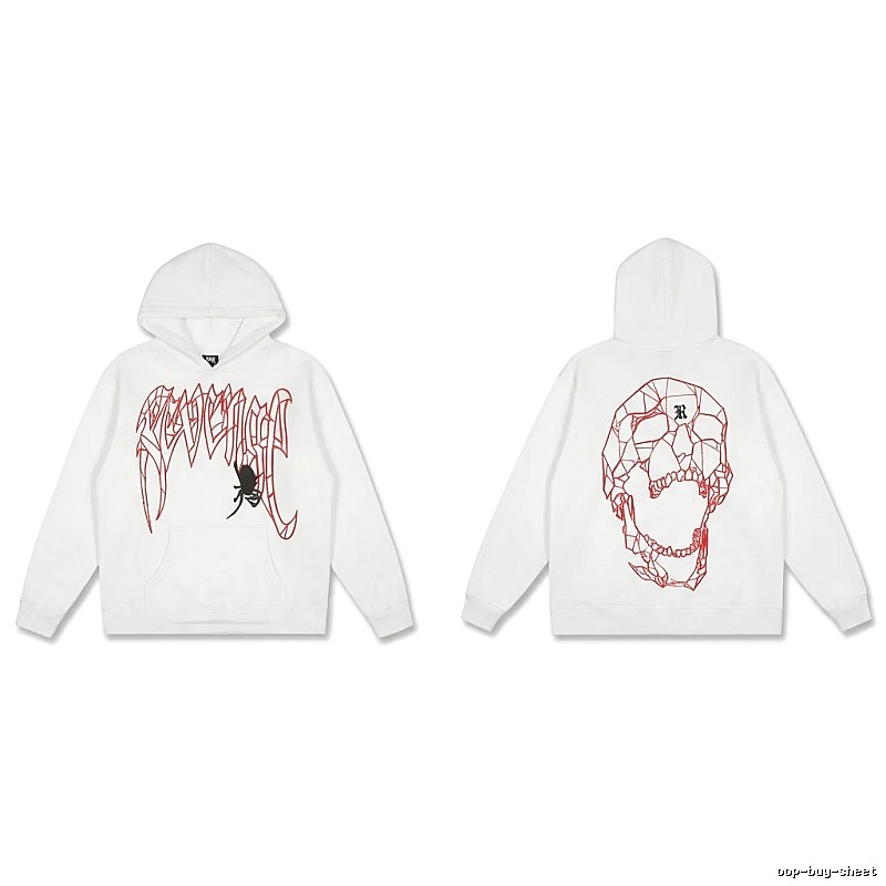 Revenge Skeleton Style White Hoodie