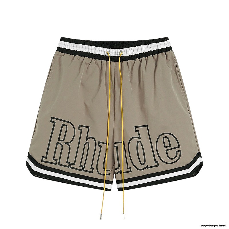 RHUDE sporty khaki shorts