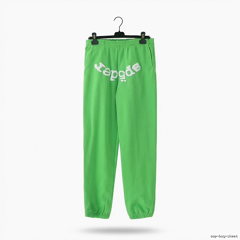 Sp5der Fluorescent Green Trendy Pants