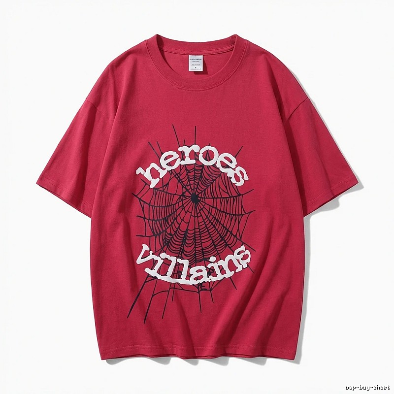 Sp5der Hero Villain Style Red T-shirt