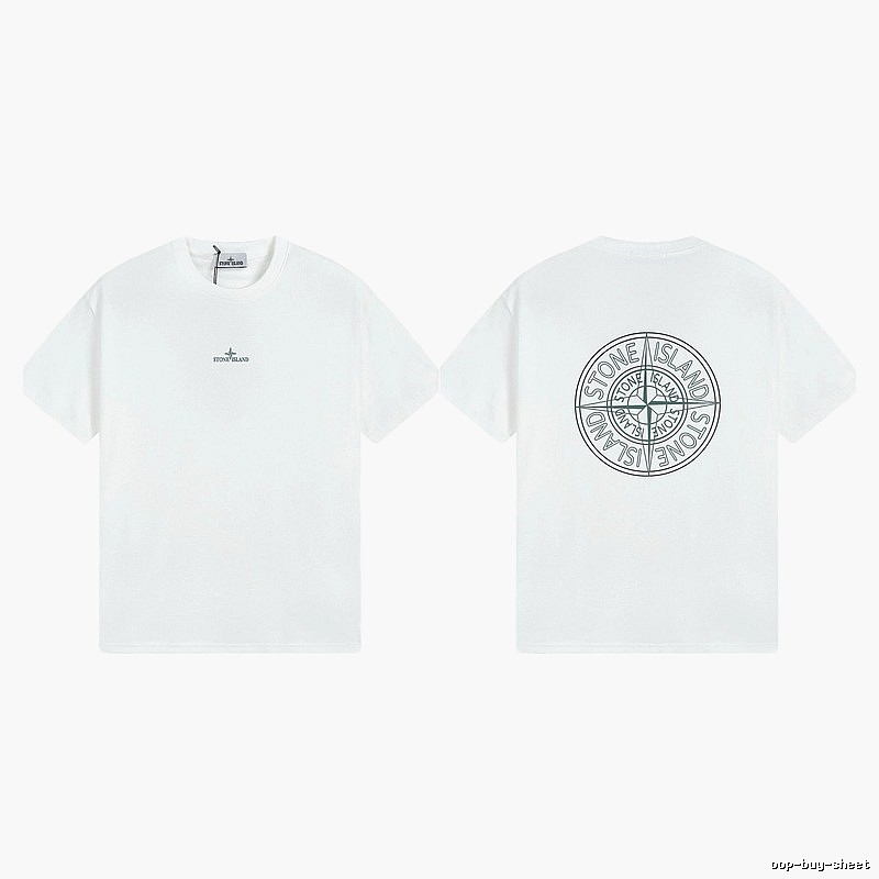 Stone Island Compass Series Street Style White T-Shirt