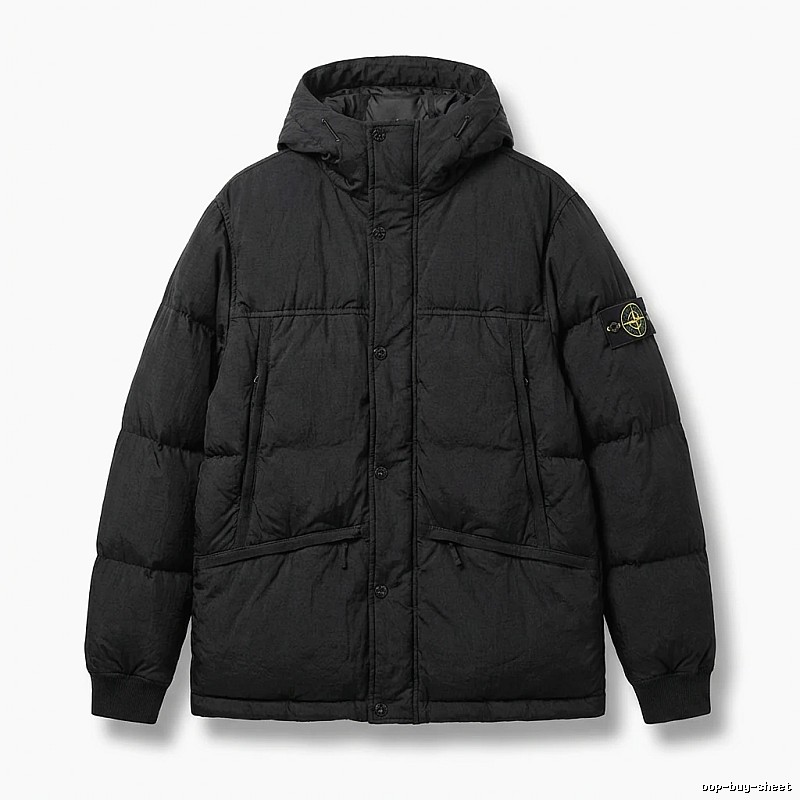 Stone Island functional style black down jacket