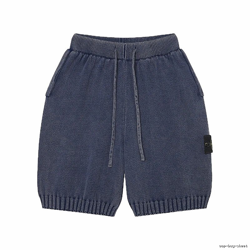 Stone Island Knit Casual Style Navy Blue Shorts