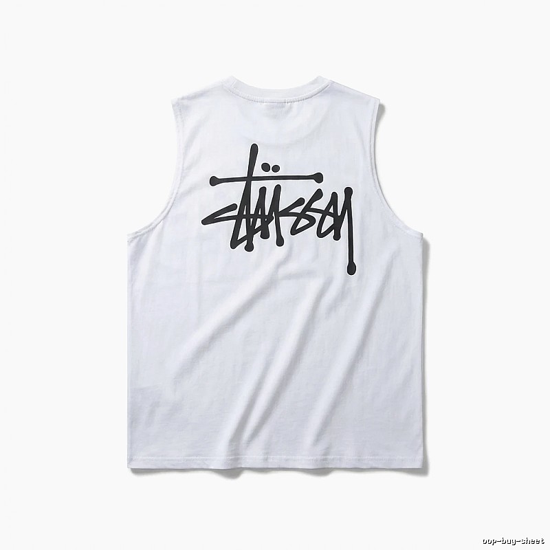 Stussy basic simple white vest
