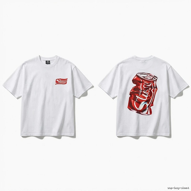 Stussy Cola Print Casual White T-shirt