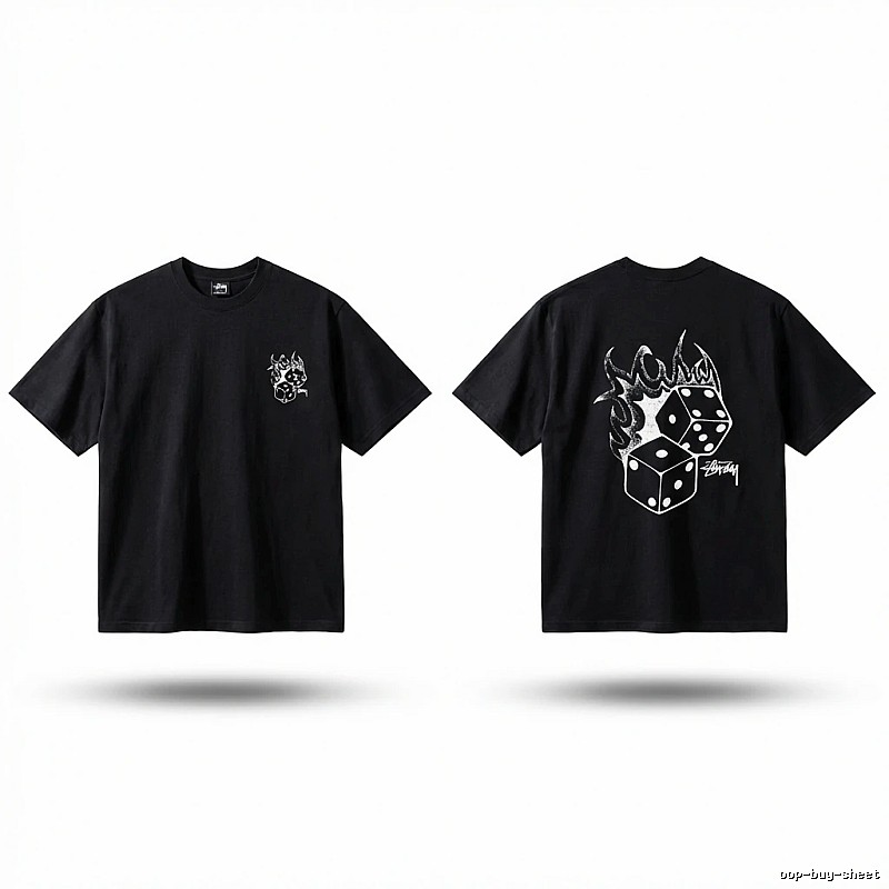 Stussy Dice Print Black T-shirt