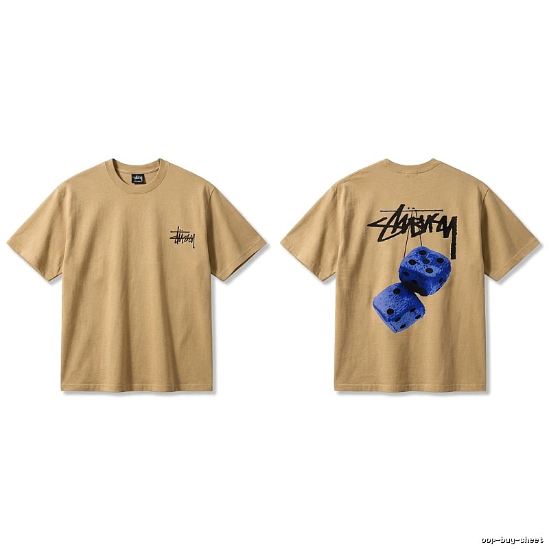 Stussy Dice Print Khaki Short-sleeve