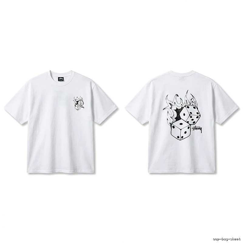 Stussy Dice Print Style White T-shirt