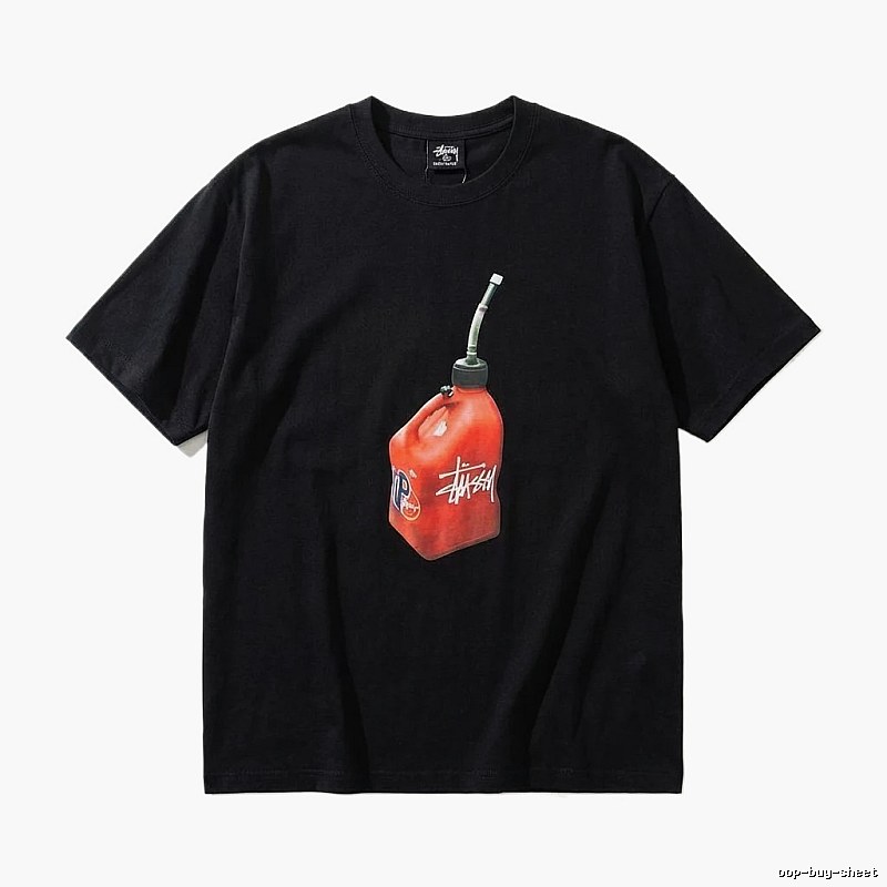 Stussy graffiti-style black T-shirt