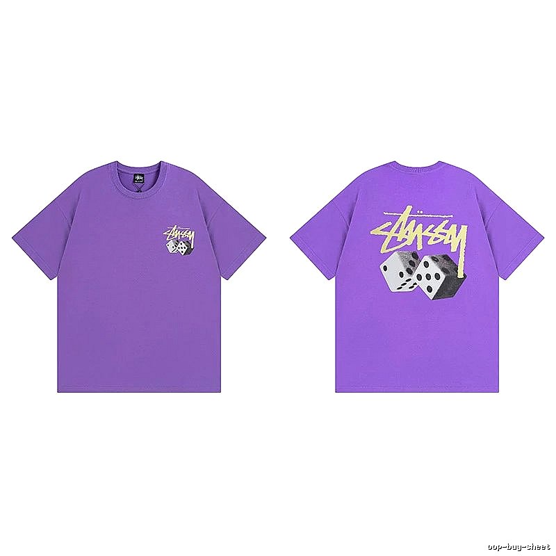 Stussy Purple Spider Graphic T-Shirt Campus Look Logo