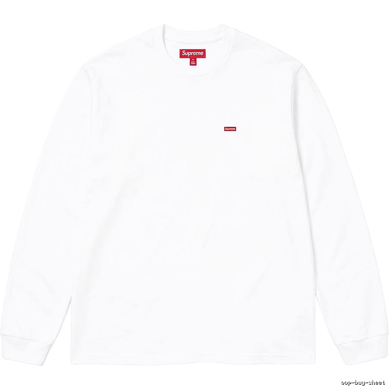 Supreme basic simple white long-sleeve