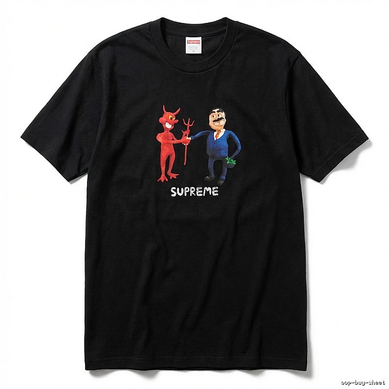 Supreme Cartoon Style Black T-shirt
