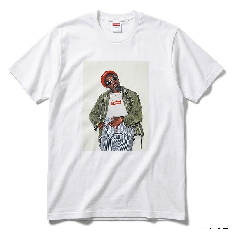Supreme character print style white T-shirt