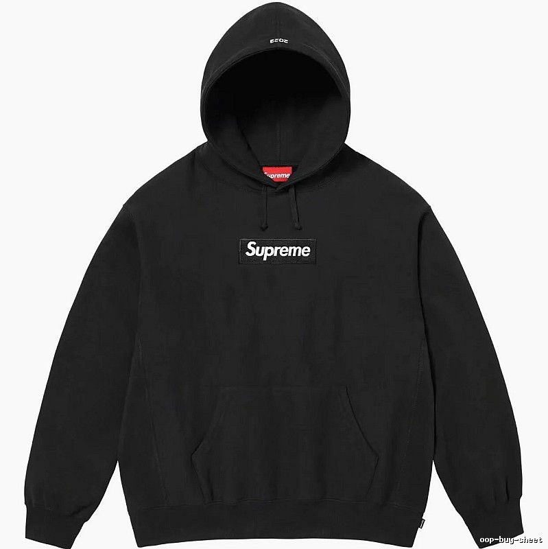 Supreme Logo Detail Logo hoodie Gray Red Oversized with Relaxed Feel