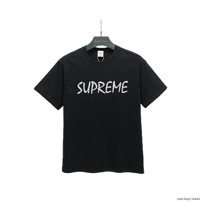 Supreme Printed Street Style Black Short-sleeve T-shirt
