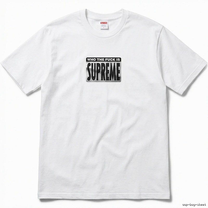 Supreme - printed trendy brand white T - shirt