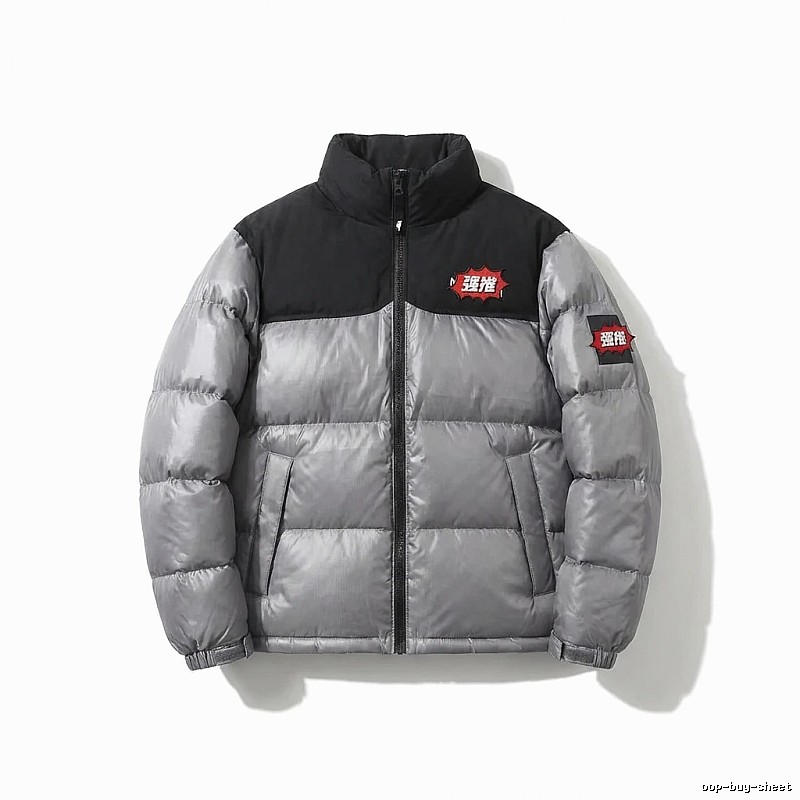 The North Face Silver and Black Color - Blocking Down Jacket