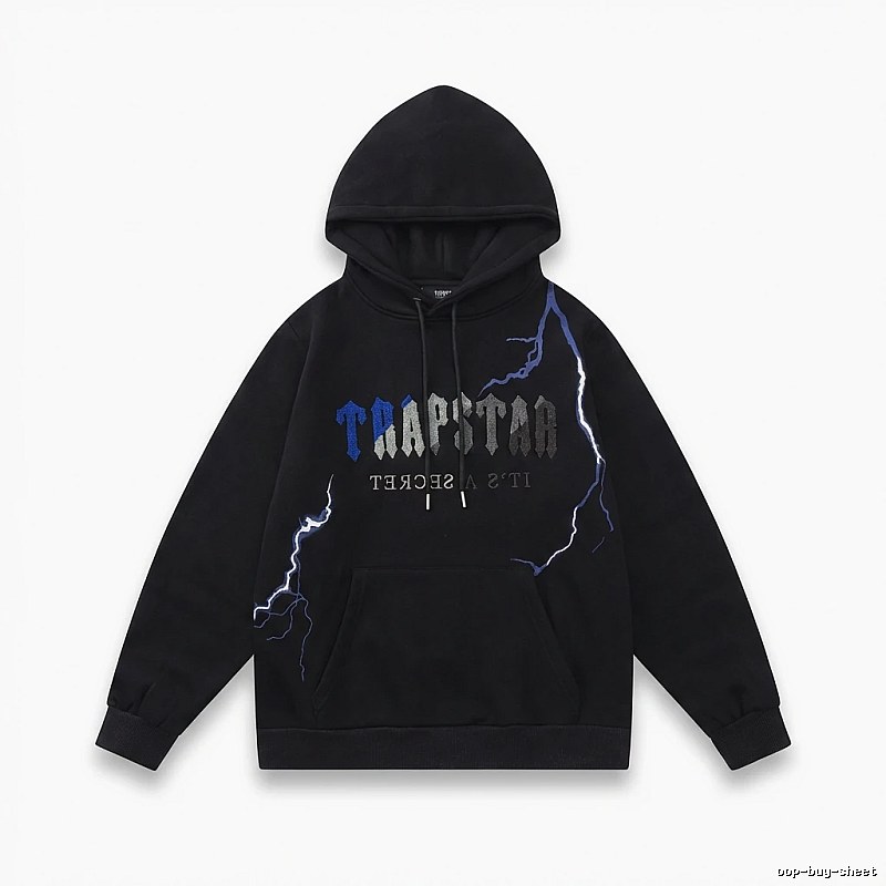 Trapstar Lightning Wind Black Hoodie