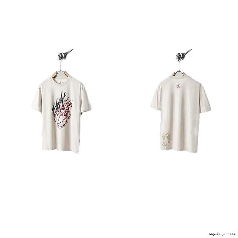 Travis Scott Cactus Co-branded Street-style Off-white T-shirt